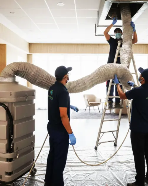 Clean and sanitized HVAC ducts after professional cleaning services in Qatar improving ventilation efficiency and hygiene.