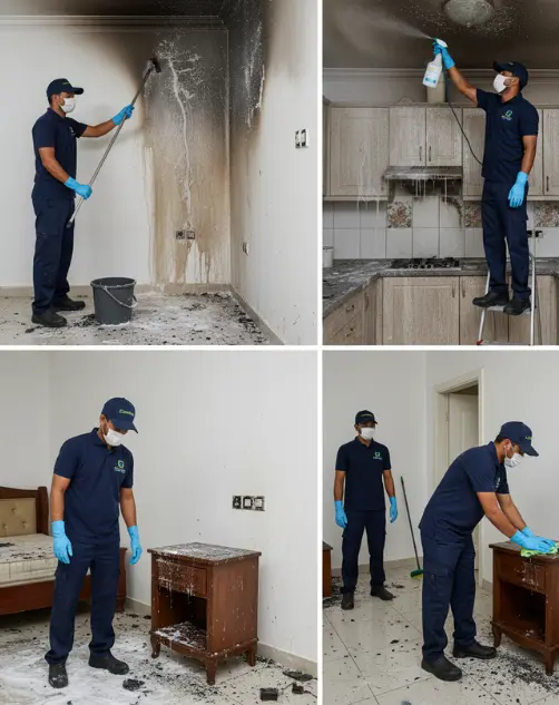 Fully restored residential property after professional fire damage cleaning and restoration services in Qatar ensuring safety and cleanliness.