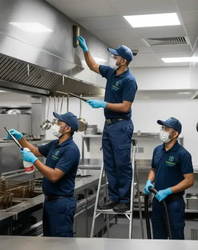 Professional kitchen duct and exhaust cleaning in Qatar ensuring fire safety, hygiene, and efficient ventilation for restaurants and homes.