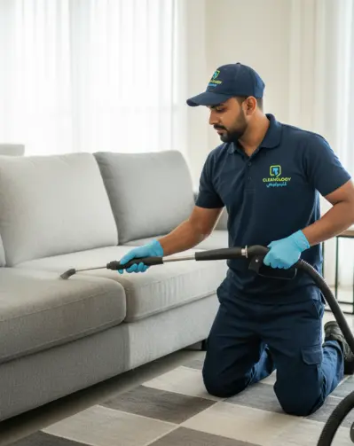 Professional sofa and upholstery cleaning in Qatar using advanced steam and fabric-safe methods for spotless furniture.